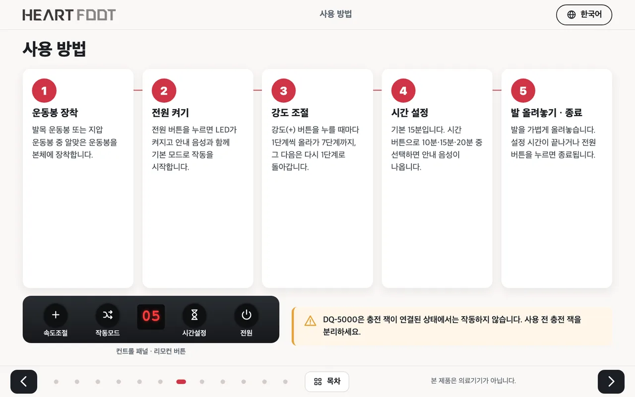 하트풋 디지털 브로셔 — 사용 방법 5단계